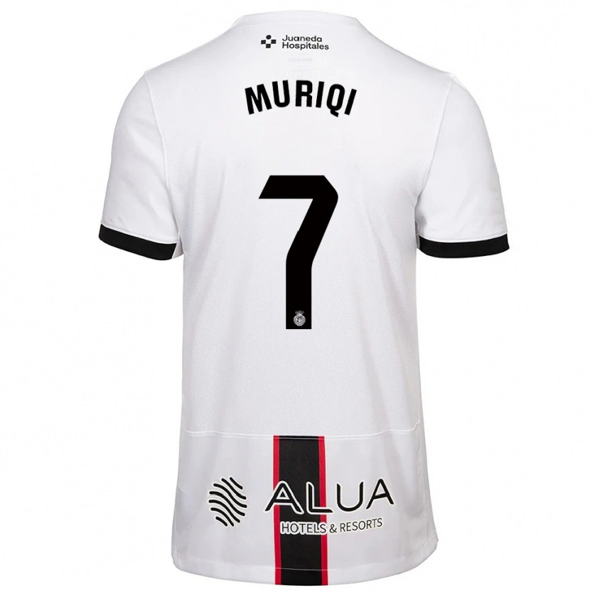 Danxen Bambino Maglia Vedat Muriqi #7 Bianco Nero Kit Gara Away 2025/26 Maglietta