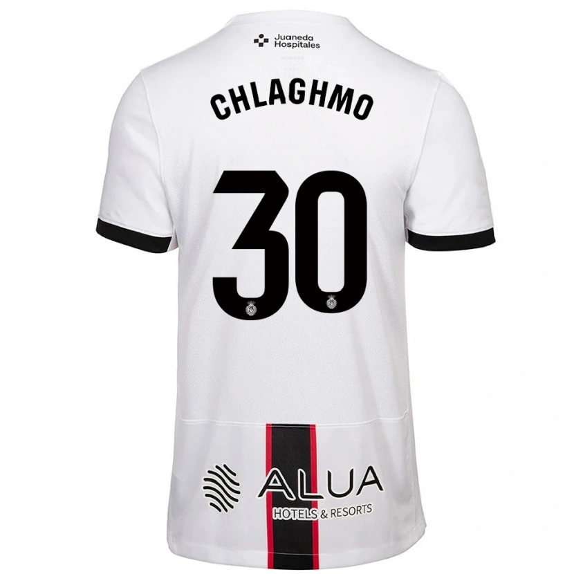 Danxen Bambino Maglia Saifdine Chlaghmo #30 Bianco Nero Kit Gara Away 2025/26 Maglietta