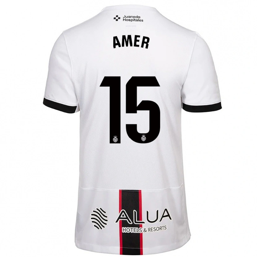 Danxen Bambino Maglia Pere Amer #15 Bianco Nero Kit Gara Away 2025/26 Maglietta