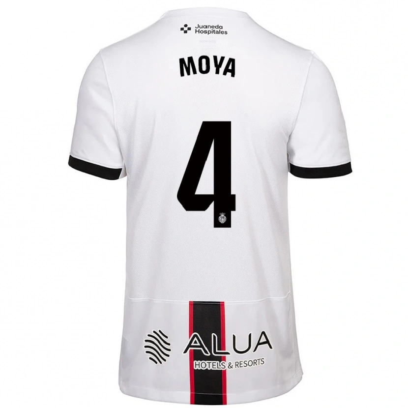 Danxen Bambino Maglia Pablo Moyá #4 Bianco Nero Kit Gara Away 2025/26 Maglietta