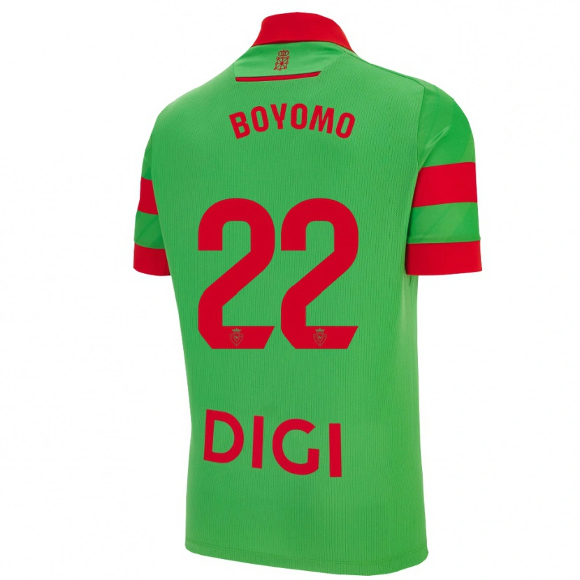 Danxen Bambino Maglia Enzo Boyomo #22 Verde Rosso Kit Gara Away 2025/26 Maglietta