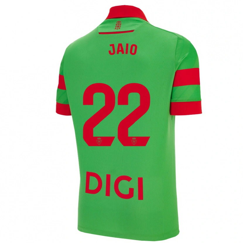 Danxen Bambino Maglia Jaione Larraiotz Senosiain #22 Verde Rosso Kit Gara Away 2025/26 Maglietta
