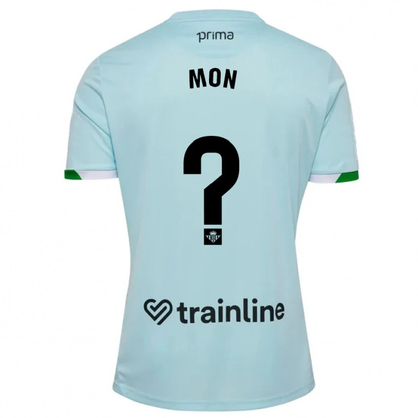 Danxen Bambino Maglia Mon #0 Azzurro Verde Kit Gara Away 2025/26 Maglietta