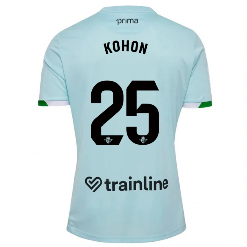 Danxen Bambino Maglia Rudy Kohon #25 Azzurro Verde Kit Gara Away 2025/26 Maglietta