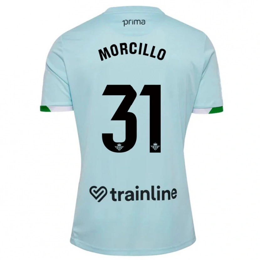 Danxen Bambino Maglia Ana Morcillo #31 Azzurro Verde Kit Gara Away 2025/26 Maglietta