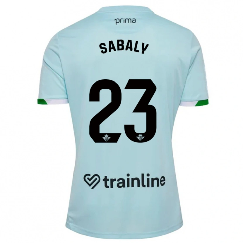 Danxen Bambino Maglia Youssouf Sabaly #23 Azzurro Verde Kit Gara Away 2025/26 Maglietta