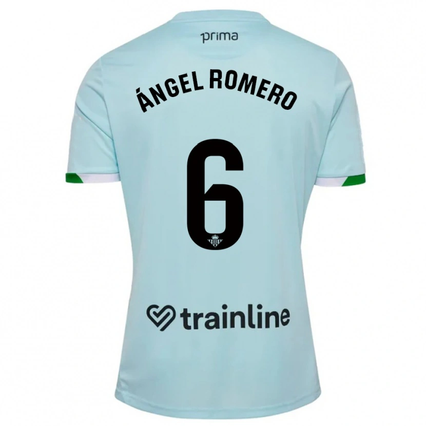 Danxen Bambino Maglia Miguel Ángel Romero #6 Azzurro Verde Kit Gara Away 2025/26 Maglietta