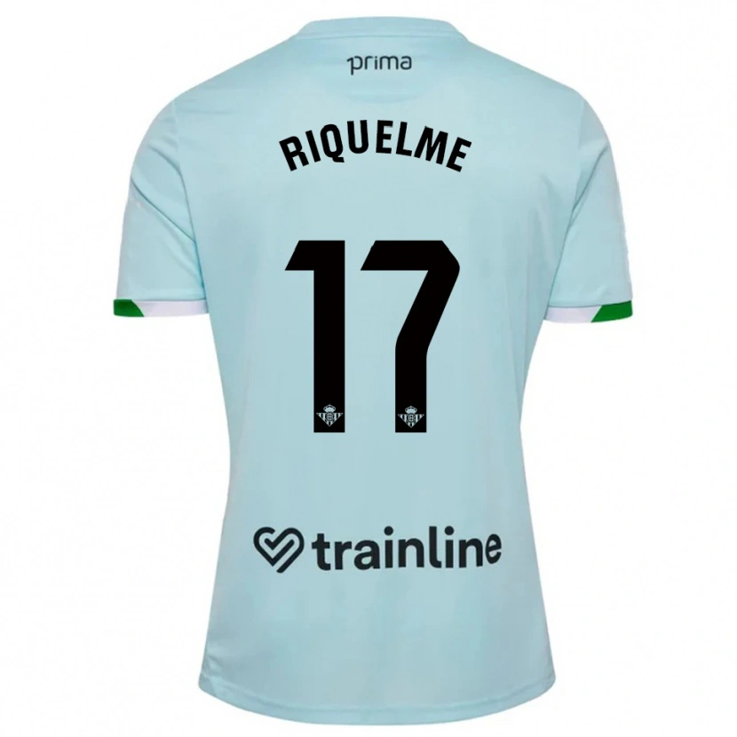 Danxen Bambino Maglia Rodrigo Riquelme #17 Azzurro Verde Kit Gara Away 2025/26 Maglietta