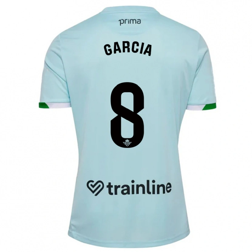 Danxen Bambino Maglia Naima García #8 Azzurro Verde Kit Gara Away 2025/26 Maglietta