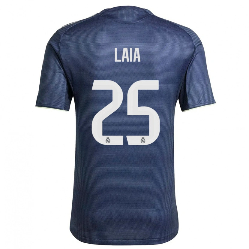 Danxen Bambino Maglia Laia López De La Morena #25 Blu Scuro Argento Kit Gara Away 2025/26 Maglietta