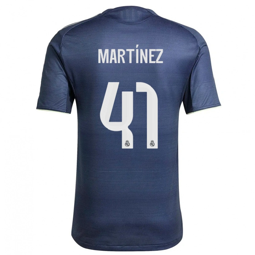 Danxen Bambino Maglia Joan Martínez #41 Blu Scuro Argento Kit Gara Away 2025/26 Maglietta