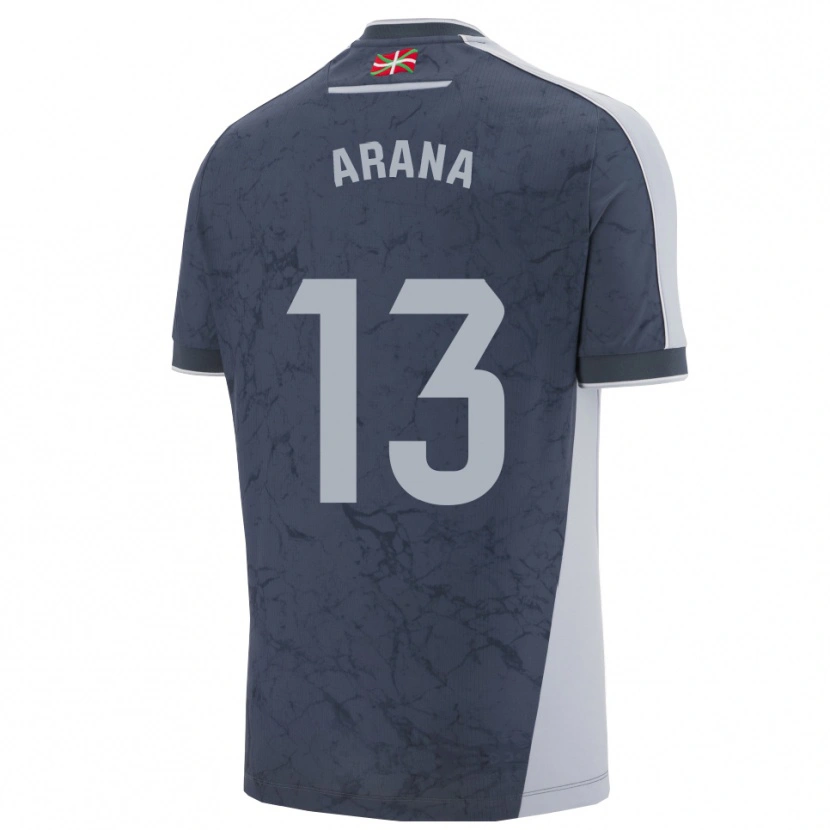 Danxen Bambino Maglia Egoitz Arana #13 Blu Scuro Bianco Kit Gara Away 2025/26 Maglietta