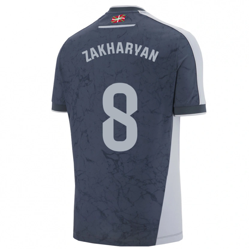 Danxen Bambino Maglia Arsen Zakharyan #8 Blu Scuro Bianco Kit Gara Away 2025/26 Maglietta