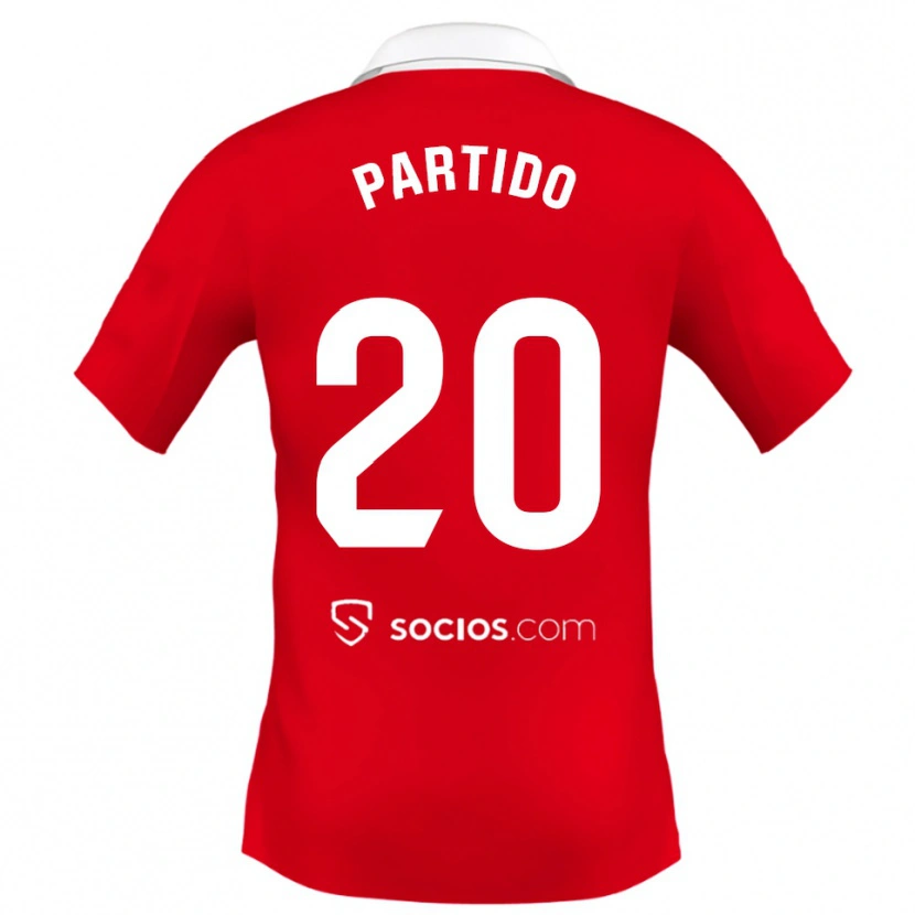 Danxen Bambino Maglia Paula Partido #20 Rosso Bianco Grigio Kit Gara Away 2025/26 Maglietta
