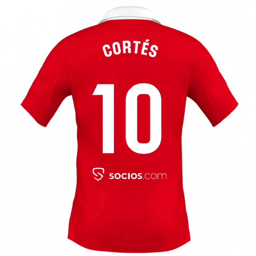 Danxen Bambino Maglia Millaray Cortés #10 Rosso Bianco Grigio Kit Gara Away 2025/26 Maglietta