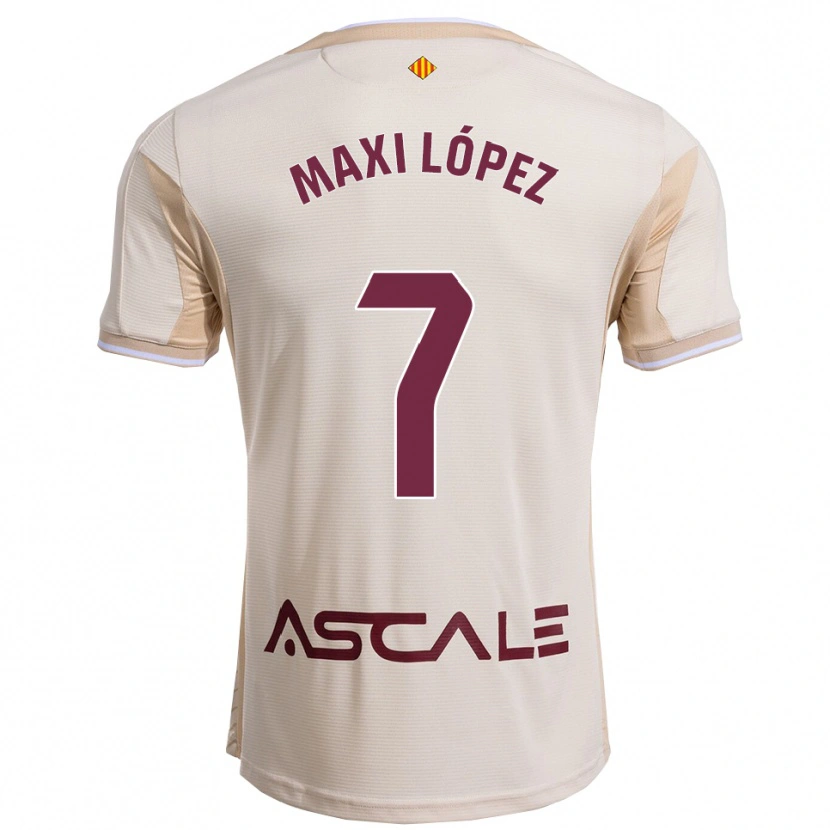 Danxen Bambino Maglia Maxi López #7 Bianco Sporco Borgogna Kit Gara Away 2025/26 Maglietta