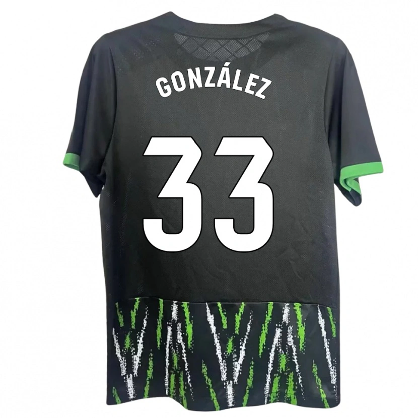 Danxen Bambino Maglia Nico González #33 Nero Verde Kit Gara Away 2025/26 Maglietta