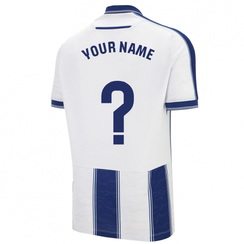 Danxen Bambino Maglia Il Tuo Nome #0 Blu Scuro Bianco Kit Gara Away 2025/26 Maglietta