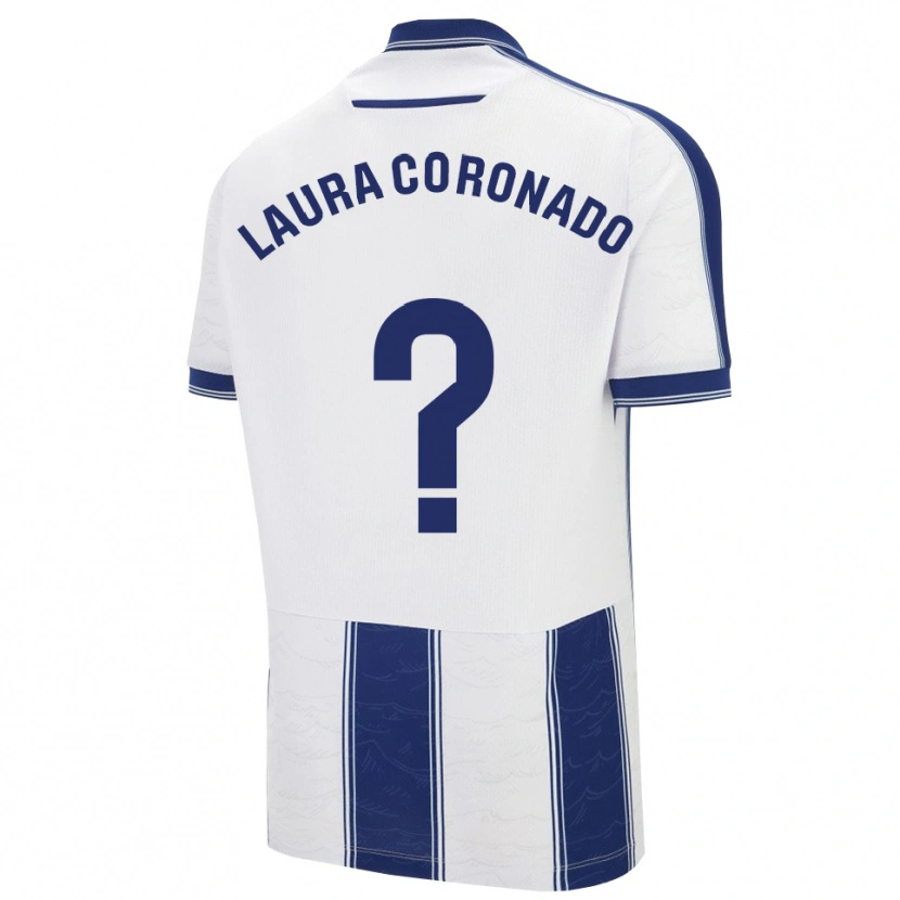Danxen Bambino Maglia Laura Coronado Vilchez #0 Blu Scuro Bianco Kit Gara Away 2025/26 Maglietta