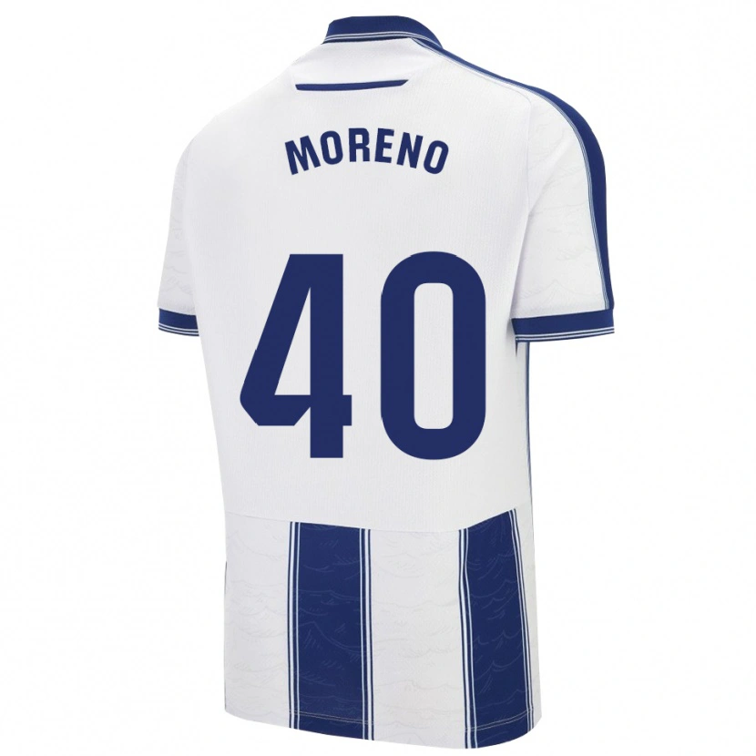 Danxen Bambino Maglia Matías Moreno #40 Blu Scuro Bianco Kit Gara Away 2025/26 Maglietta