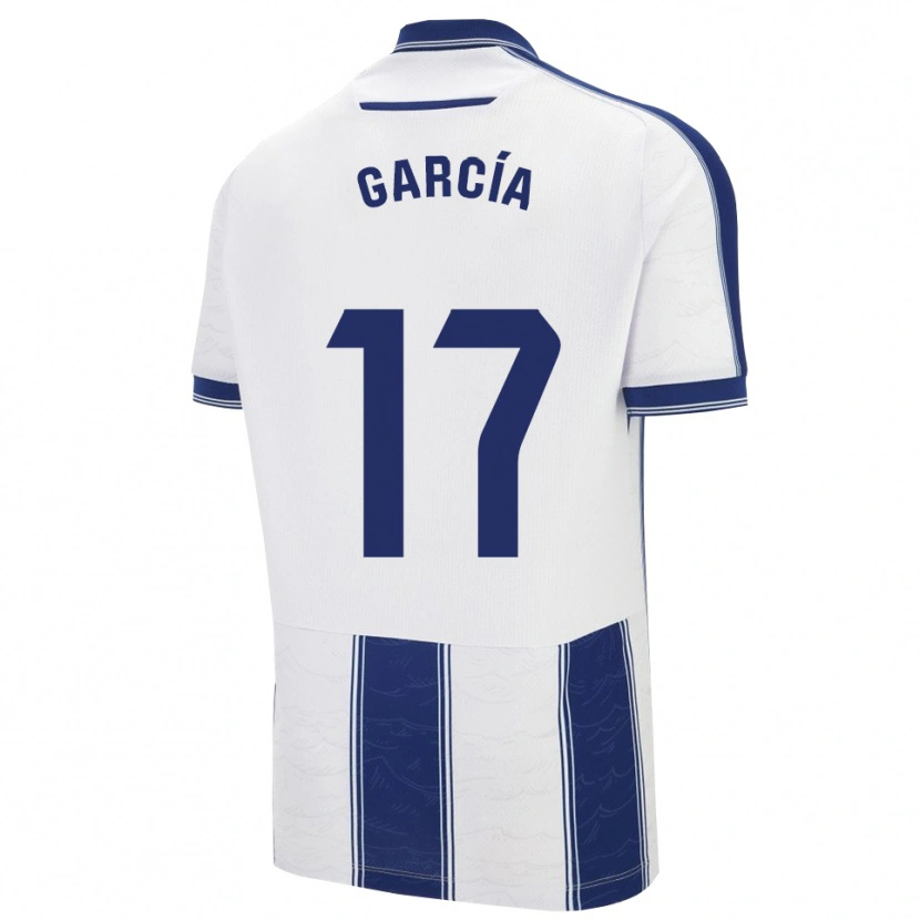 Danxen Bambino Maglia Víctor García #17 Blu Scuro Bianco Kit Gara Away 2025/26 Maglietta
