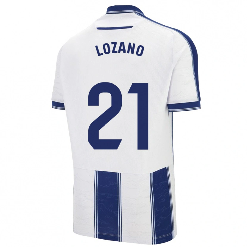 Danxen Bambino Maglia Sergio Lozano #21 Blu Scuro Bianco Kit Gara Away 2025/26 Maglietta