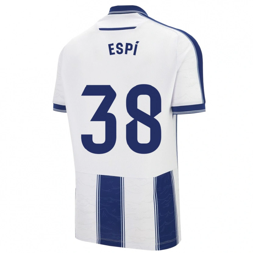 Danxen Bambino Maglia Carlos Espí #38 Blu Scuro Bianco Kit Gara Away 2025/26 Maglietta