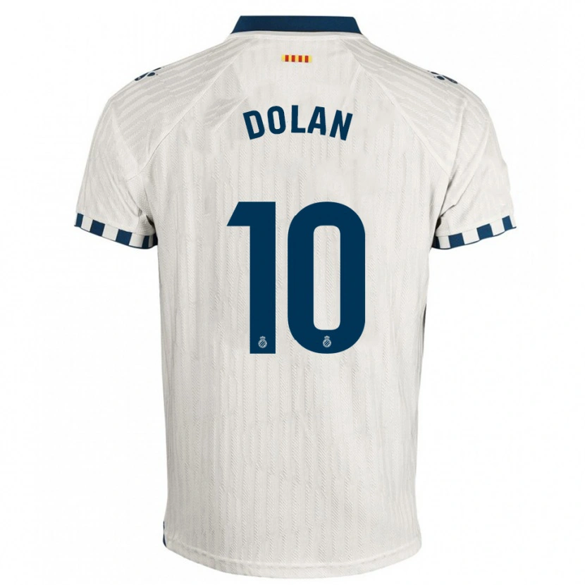 Danxen Bambino Maglia Tyrhys Dolan #10 Bianco Blu Kit Gara Away 2025/26 Maglietta