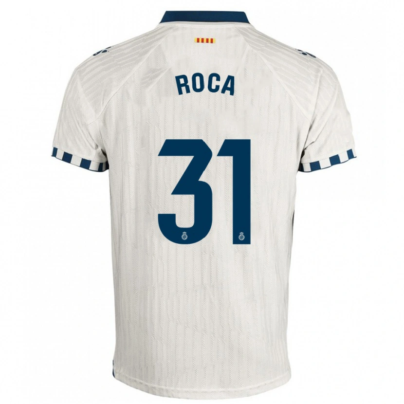 Danxen Bambino Maglia Antoniu Roca #31 Bianco Blu Kit Gara Away 2025/26 Maglietta