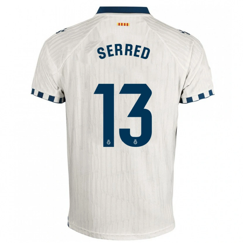 Danxen Bambino Maglia Llorenç Serred #13 Bianco Blu Kit Gara Away 2025/26 Maglietta