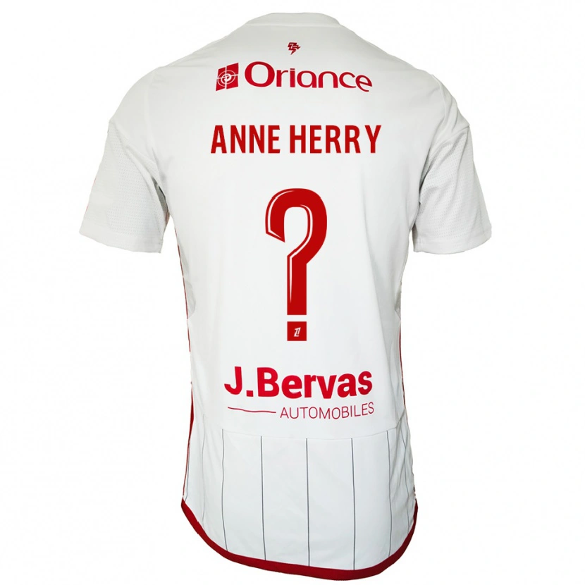 Danxen Bambino Maglia Lou Anne Herry #0 Bianco Rosso Kit Gara Away 2025/26 Maglietta