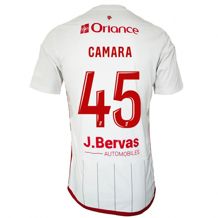 Danxen Bambino Maglia Mahdi Camara #45 Bianco Rosso Kit Gara Away 2025/26 Maglietta