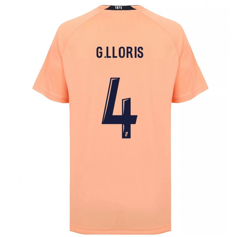 Danxen Bambino Maglia Gautier Lloris #4 Arancione Blu Navy Kit Gara Away 2025/26 Maglietta