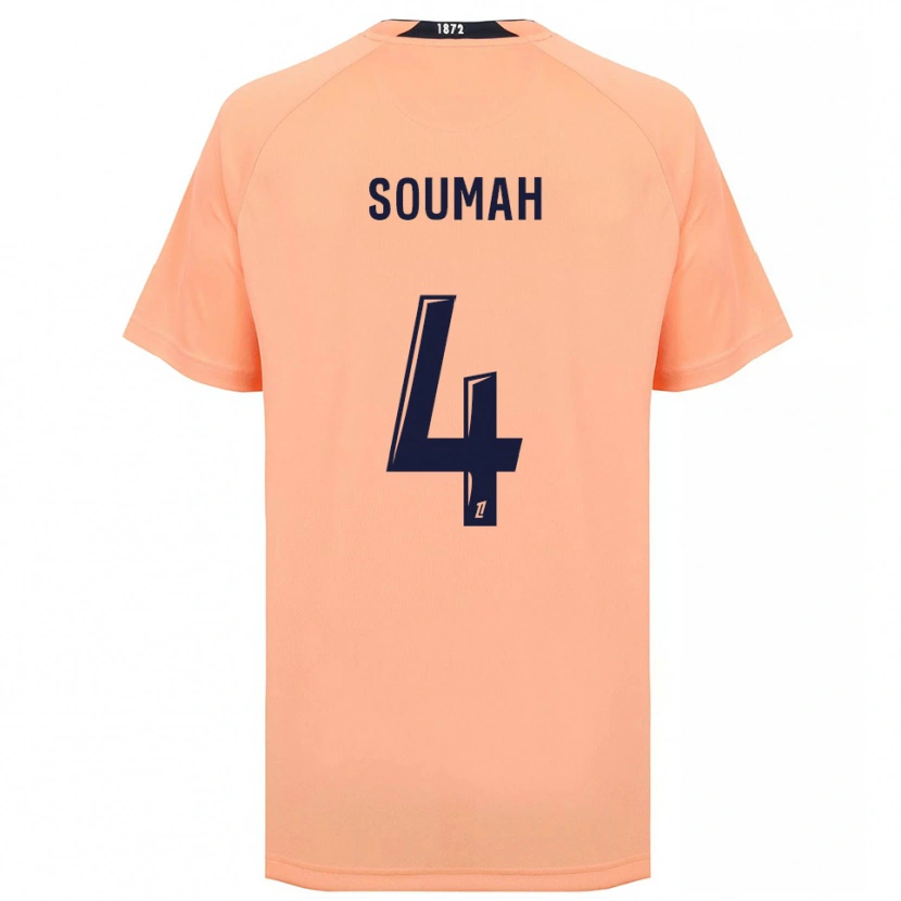 Danxen Bambino Maglia Mohamed Soumah #4 Arancione Blu Navy Kit Gara Away 2025/26 Maglietta