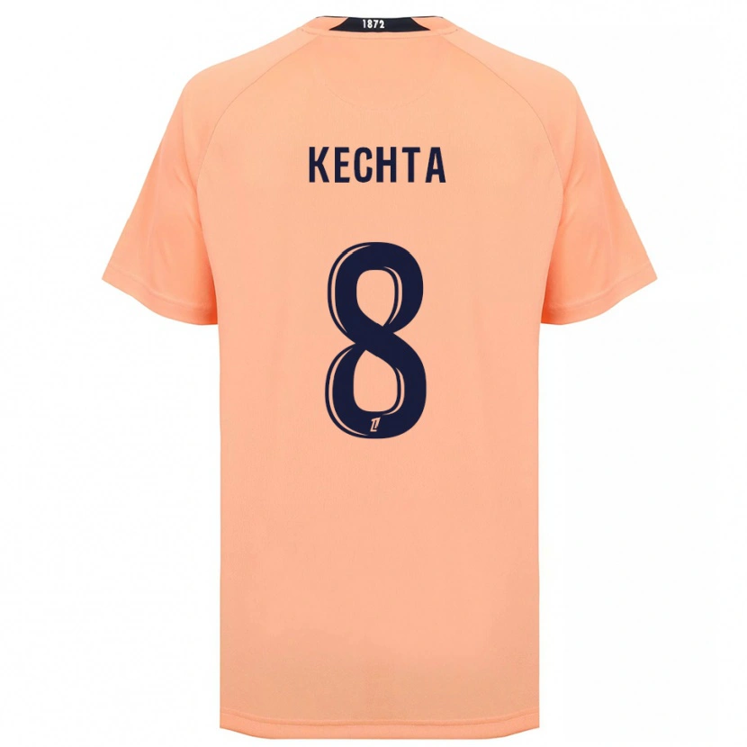 Danxen Bambino Maglia Yassine Kechta #8 Arancione Blu Navy Kit Gara Away 2025/26 Maglietta