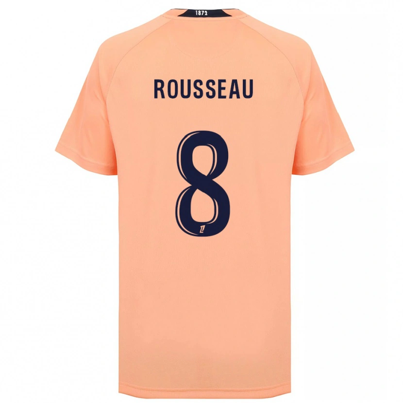 Danxen Bambino Maglia Thomas Rousseau #8 Arancione Blu Navy Kit Gara Away 2025/26 Maglietta