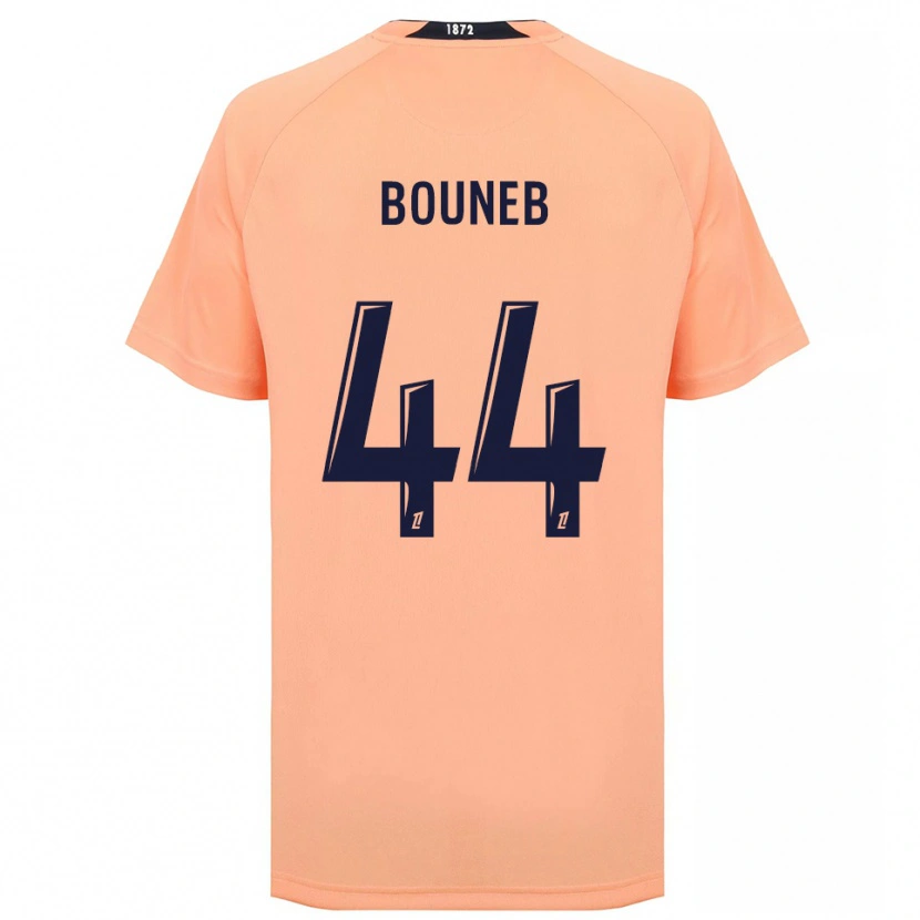 Danxen Bambino Maglia Ismaïl Bouneb #44 Arancione Blu Navy Kit Gara Away 2025/26 Maglietta