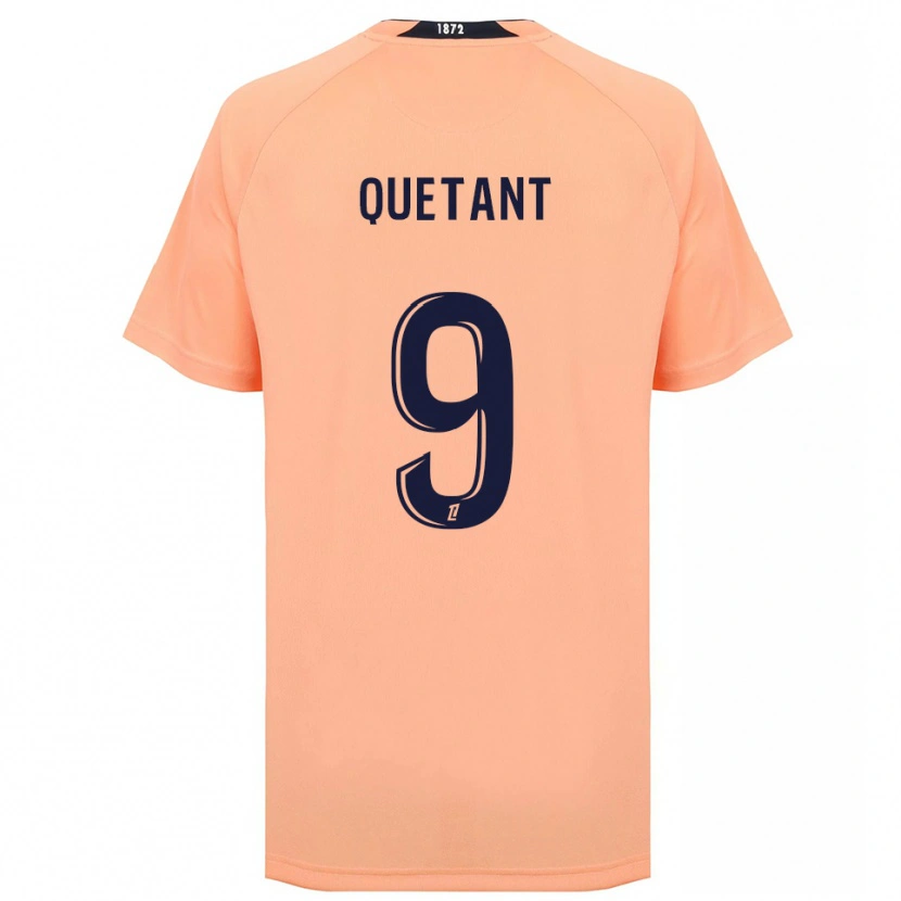 Danxen Bambino Maglia Kenny Quetant #9 Arancione Blu Navy Kit Gara Away 2025/26 Maglietta