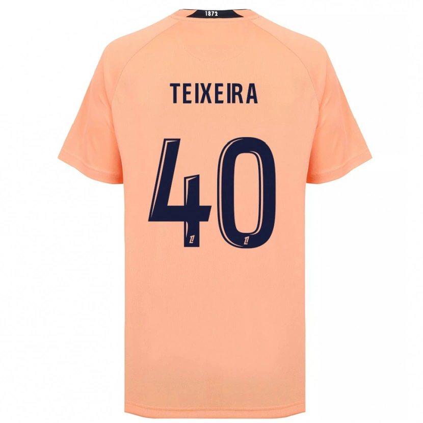 Danxen Bambino Maglia Alex Teixeira #40 Arancione Blu Navy Kit Gara Away 2025/26 Maglietta