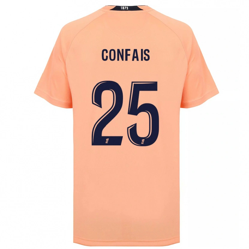 Danxen Bambino Maglia Aloïs Confais #25 Arancione Blu Navy Kit Gara Away 2025/26 Maglietta