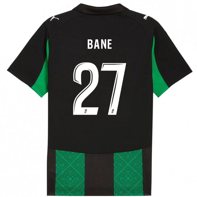 Danxen Bambino Maglia Sidi Bane #27 Nero Verde Kit Gara Away 2025/26 Maglietta