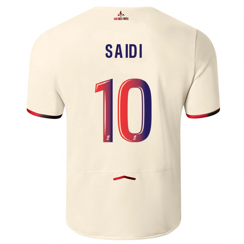 Danxen Bambino Maglia Rachel Saidi #10 Bianco Sporco Rosso Kit Gara Away 2025/26 Maglietta