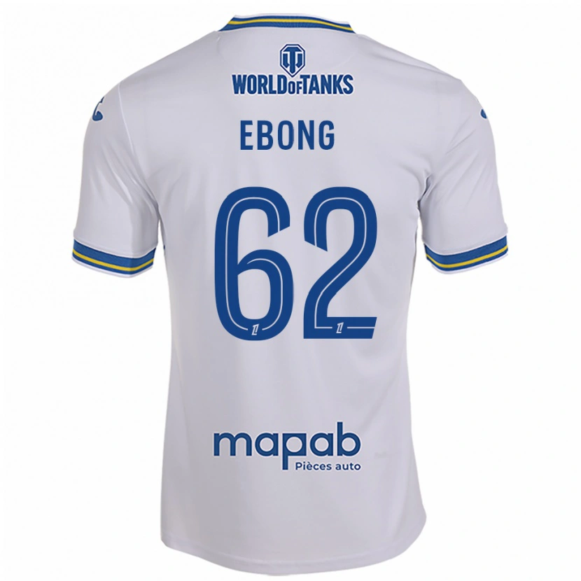 Danxen Bambino Maglia Arthur Avom #62 Bianco Azzurro Kit Gara Away 2025/26 Maglietta