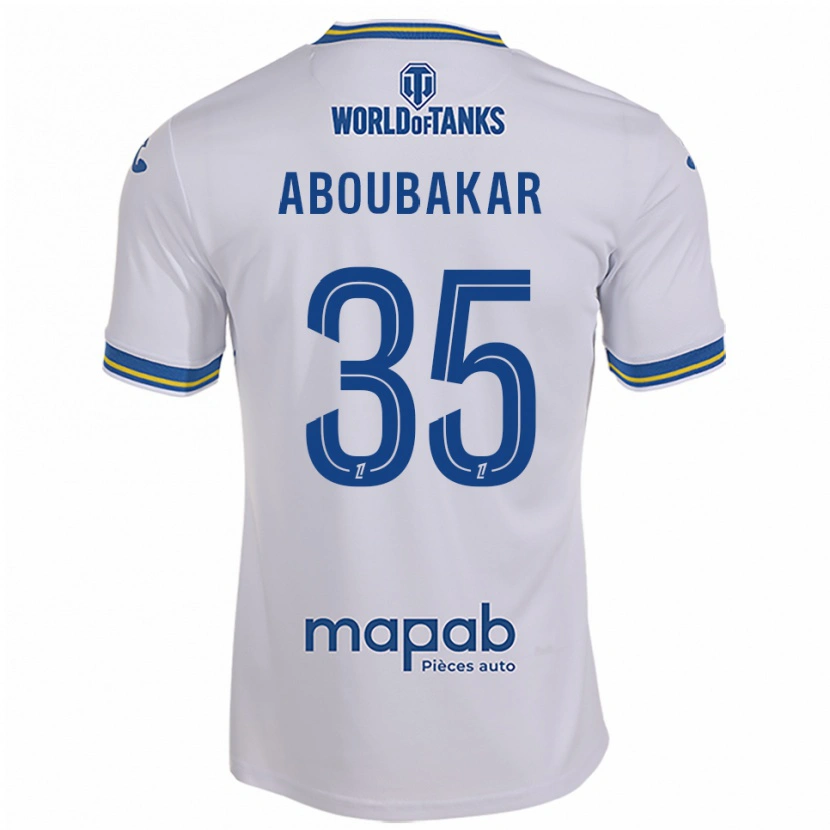Danxen Bambino Maglia Siddick Aboubakar #35 Bianco Azzurro Kit Gara Away 2025/26 Maglietta