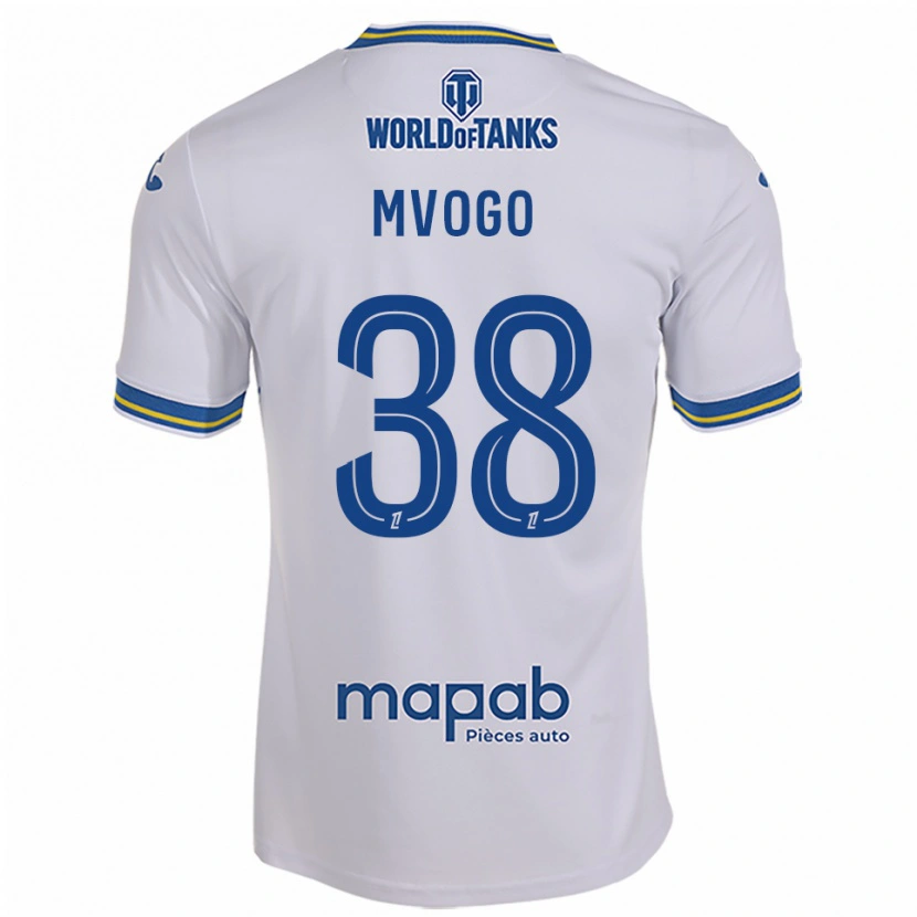 Danxen Bambino Maglia Yvon Mvogo #38 Bianco Azzurro Kit Gara Away 2025/26 Maglietta