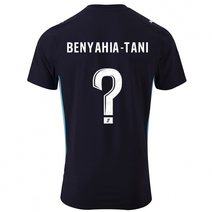 Danxen Bambino Maglia Aylan Benyahia-Tani #0 Nero Azzurro Kit Gara Away 2025/26 Maglietta