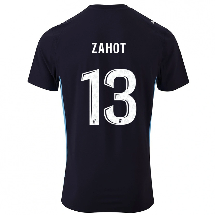Danxen Bambino Maglia Sarah Zahot #13 Nero Azzurro Kit Gara Away 2025/26 Maglietta