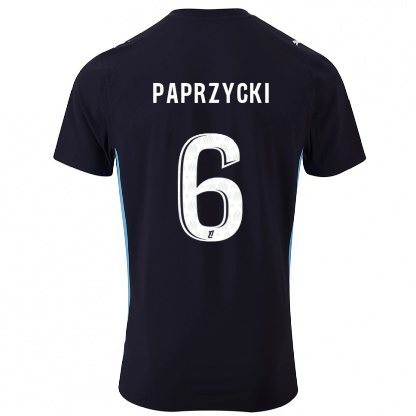 Danxen Bambino Maglia Aurore Paprzycki #6 Nero Azzurro Kit Gara Away 2025/26 Maglietta