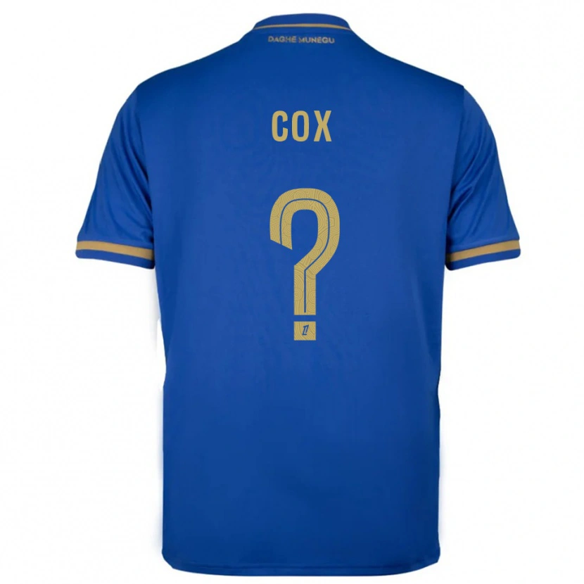 Danxen Bambino Maglia Matthew Cox #0 Blu Oro Kit Gara Away 2025/26 Maglietta