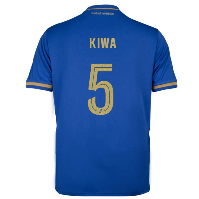 Danxen Bambino Maglia Bradel Kiwa #5 Blu Oro Kit Gara Away 2025/26 Maglietta